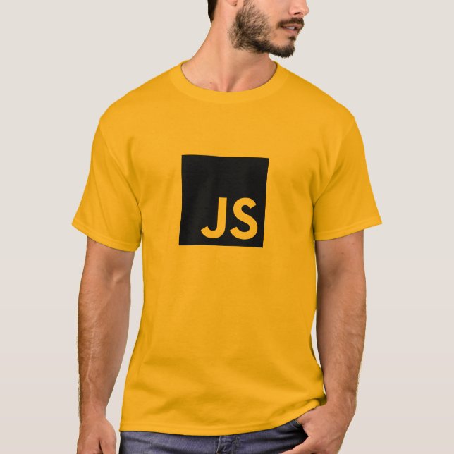 Camiseta con logotipo de Javascript (oro) (Anverso)