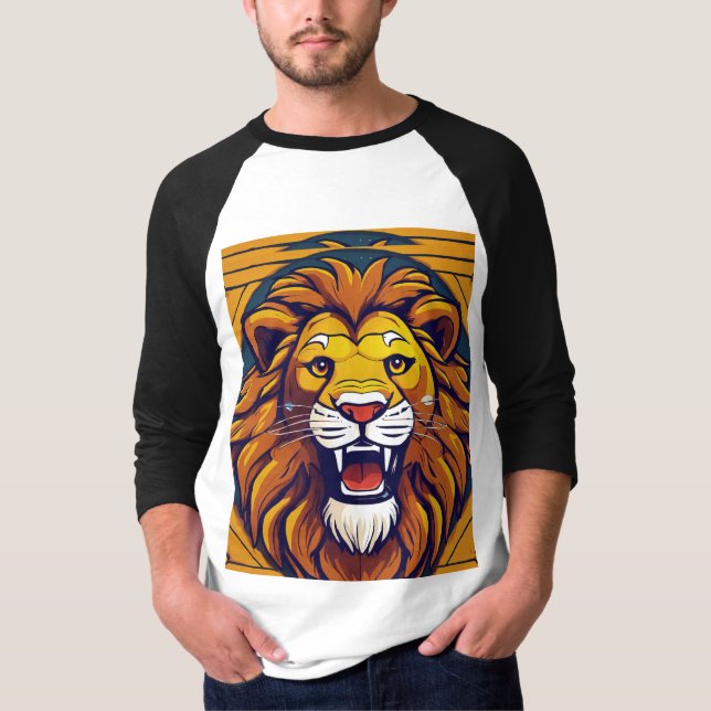 camiseta con logotipo de león geométrico (Anverso)