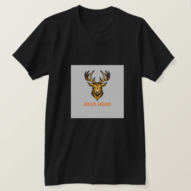 camiseta con logotipo Deer Head (Anverso del diseño)
