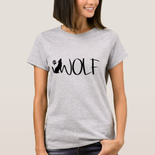 Camiseta con logotipo gráfico Wolf Text