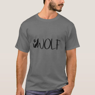 Camiseta con logotipo gráfico Wolf Text