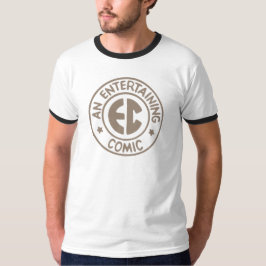Camiseta con logotipo marrón de historietas antigu