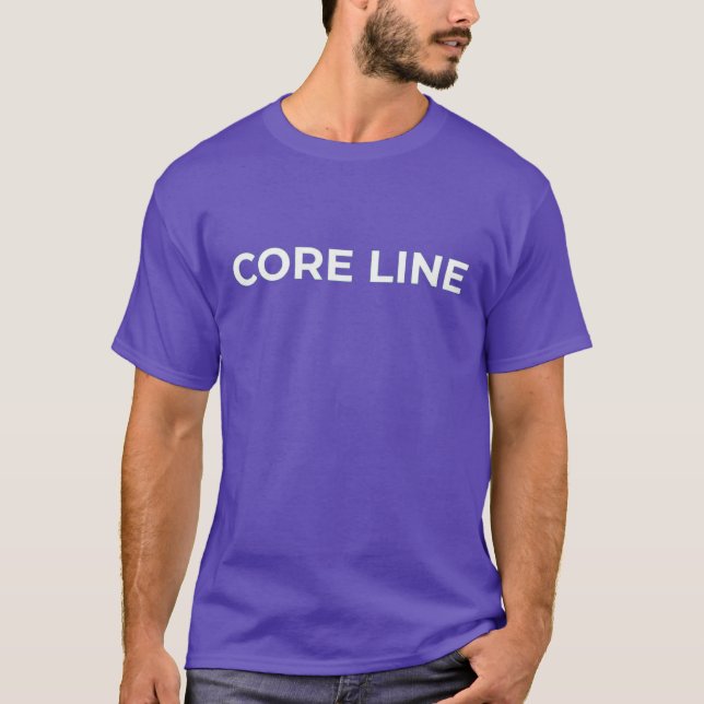 Camiseta con logotipo mínimo de línea principal (Anverso)