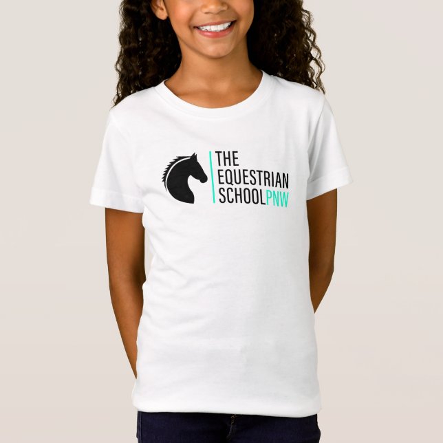 Camiseta con logotipo negro para niños (Anverso)
