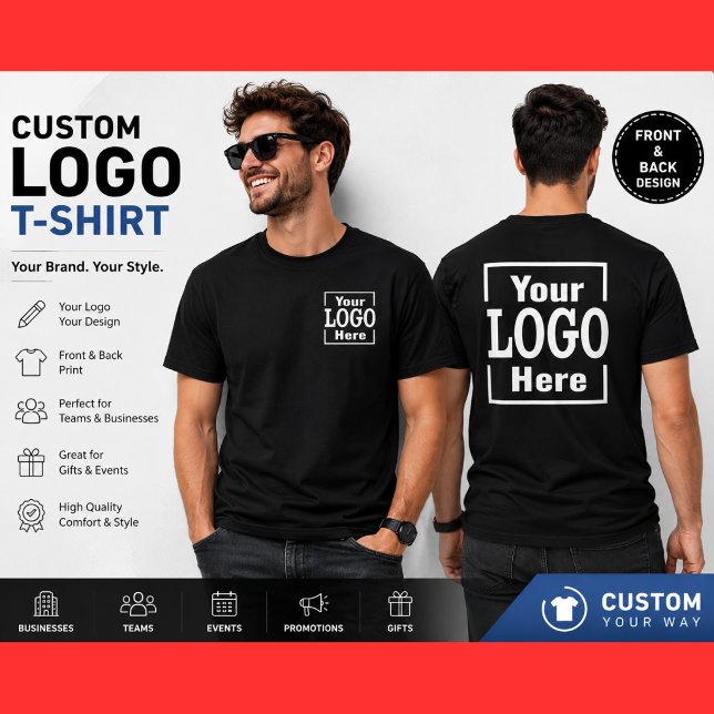 Camiseta con logotipo personalizado impresión fron (Subido por el creador)