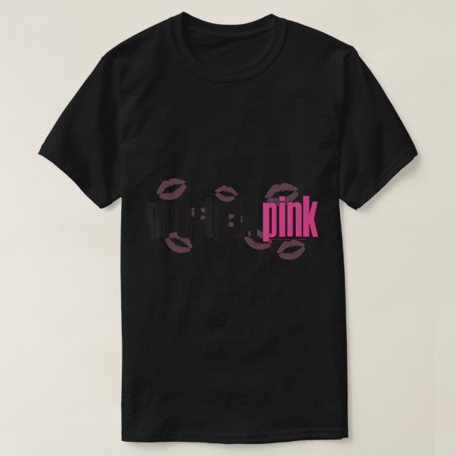 Camiseta con logotipo rosa de bonito (Diseño del anverso)