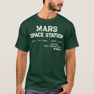 Camiseta con logotipo vintage de la estación espac