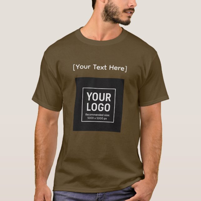 Camiseta con logotipo y texto personalizable del c (Anverso)