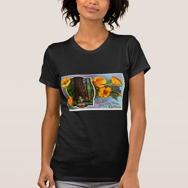 Camiseta Con los mejores deseos del Año Nuevo de California (Anverso)