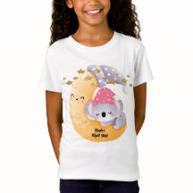 Camiseta con Luna y Koala Dormido
