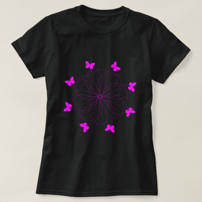 Camiseta con Mariposas (Diseño del anverso)