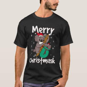Camiseta Con Máscara De Cara Máscara Merry Cristo-Máscara N