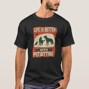 Camiseta con Mascota Sitting pet-care vintage Mascota Sitte