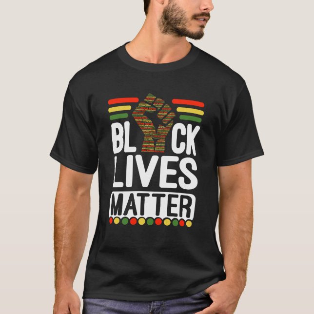 camiseta con materia de vidas negras (Anverso)