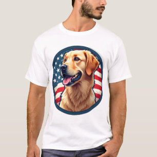 Camiseta con medallón lateral de Golden Retriever