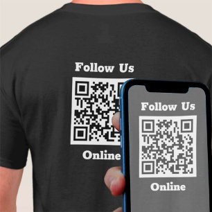 Camiseta con mensaje para seguirnos en línea con c