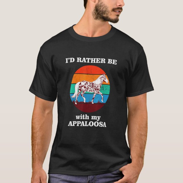 Camiseta Con mi caballo appaloosa (Anverso)