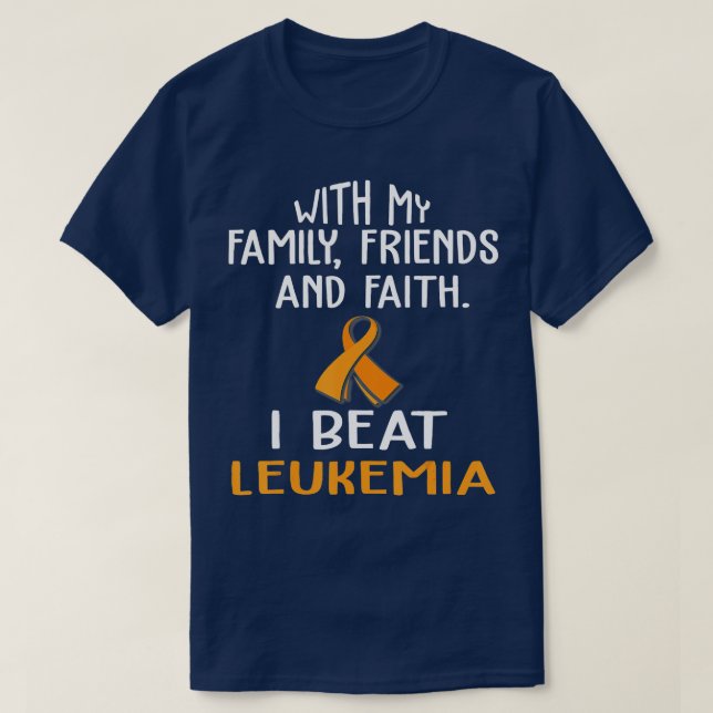 Camiseta Con mi Fe Familiar, derroto a LEUKEMIA (Diseño del anverso)