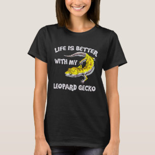 Camiseta Con mi reptil Gecko leopardo