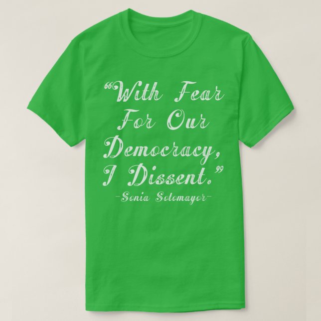 Camiseta Con Miedo A Nuestra Democracia, Dimito A Sonia Sot (Diseño del anverso)