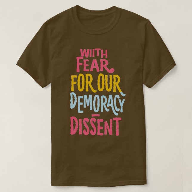 Camiseta Con Miedo A Nuestra Democracia, Dissiento De Inmun (Diseño del anverso)