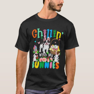 Camiseta Con mis conejitos Día de Pascua Bunnies Bulldog fr