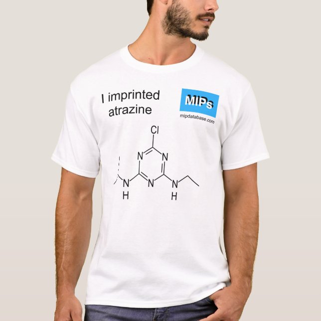 Camiseta con molécula de plantilla de atrazina (Anverso)