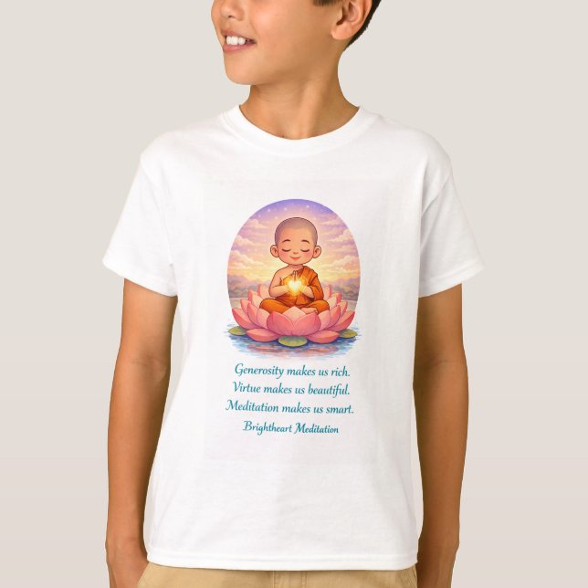 Camiseta con monje niño (Anverso)
