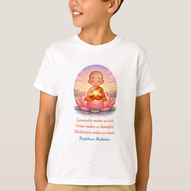 Camiseta con monje niño (Anverso)