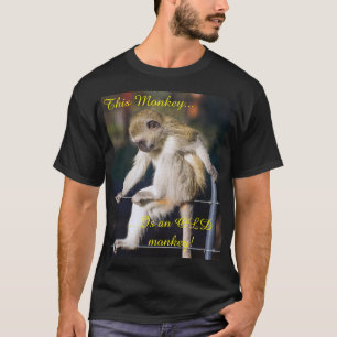 Camiseta con mono y eslogan