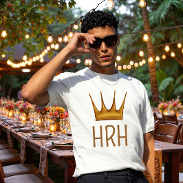 Camiseta con monograma de corona de rey