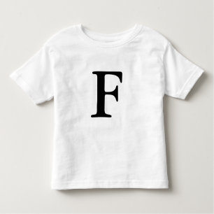 Camiseta con monograma inicial de la letra F