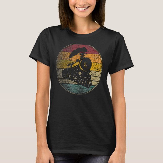 Camiseta Con Motor De Ingeniería Retro En Problemas De Tren (Anverso)