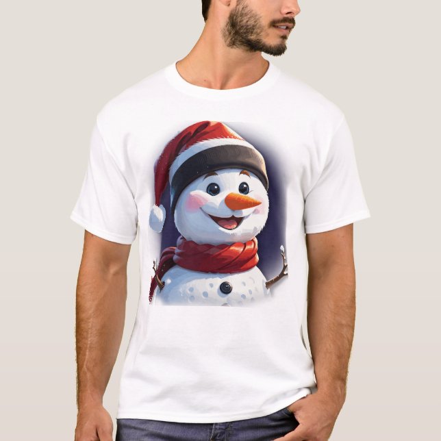 Camiseta con Navidades Snowman (Anverso)