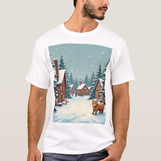 Camiseta con Navidades y gatos