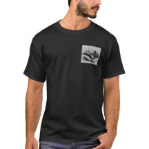 Camiseta con niebla negra masculina