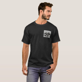 Camiseta con niebla negra masculina
