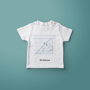 Camiseta con nombre cuadrado con mano recortada