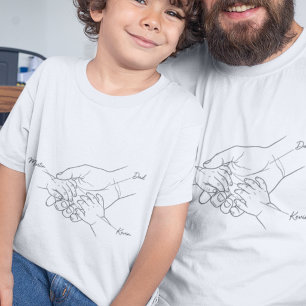 Camiseta con nombre de arte de línea a mano person