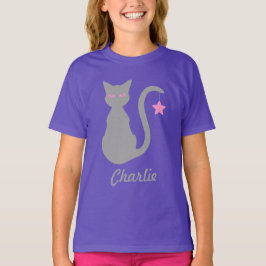Camiseta con nombre de gato gris (hijo)
