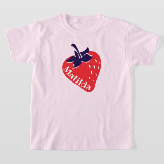 Camiseta con nombre gráfico de fresa