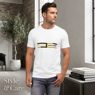Camiseta con nombre personalizado de estilo formal