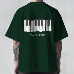 Camiseta con nombre personalizado de teclado de pi