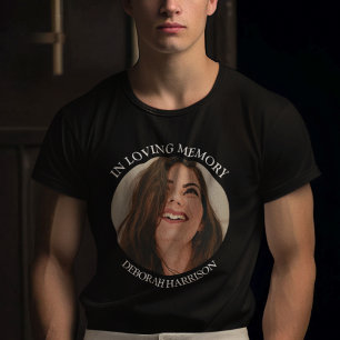 Camiseta con nombre y foto conmemorativa funeraria