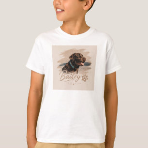 Camiseta con nombre y foto de mascota con tipograf