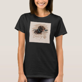 Camiseta con nombre y foto de mascota con tipograf
