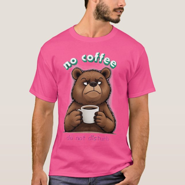 Camiseta con oso y taza de café (Anverso)