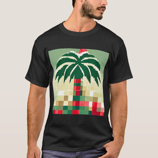 Camiseta con palmera 2022 para navidades (Anverso)