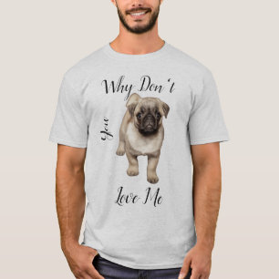  Camiseta con para hombres con pug