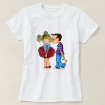 Camiseta con pareja romántica - Amor - Beso